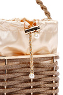 Kadın Altın Taşlı Kol Çantası | Derimod Kadın Altın Taşlı Kol Çantası | Derimod