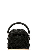 Women's Black Stone Box Handbag | Derimod Women's Black Stone Box Handbag | Derimod