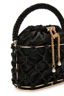 Women's Black Stone Box Handbag | Derimod Women's Black Stone Box Handbag | Derimod