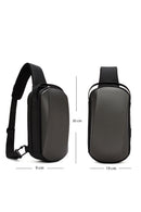 D-Pack Men's Grey Technological Fabric Crossbody Bag | Derimod D-Pack Men's Grey Technological Fabric Crossbody Bag | Derimod