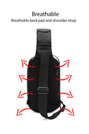 D-Pack Men's Grey Technological Fabric Crossbody Bag | Derimod D-Pack Men's Grey Technological Fabric Crossbody Bag | Derimod