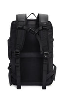 D-Pack Unisex Black Technological Fabric Backpack | Derimod D-Pack Unisex Black Technological Fabric Backpack | Derimod