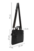 Men's Black Long Strap Briefcase | Derimod Men's Black Long Strap Briefcase | Derimod