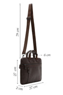 Men's Brown Long Strap Briefcase | Derimod Men's Brown Long Strap Briefcase | Derimod