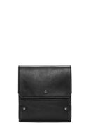 Men's Black Knitted Patterned Messenger Bag | Derimod Men's Black Knitted Patterned Messenger Bag | Derimod