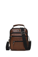 Men's Brown Long Strap Leather Handbag | Derimod Men's Brown Long Strap Leather Handbag | Derimod