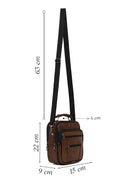 Men's Brown Long Strap Leather Handbag | Derimod Men's Brown Long Strap Leather Handbag | Derimod