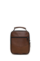 Men's Brown Long Strap Leather Handbag | Derimod Men's Brown Long Strap Leather Handbag | Derimod