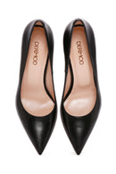 Kadın Siyah Topuklu Deri Stiletto | Derimod Kadın Siyah Topuklu Deri Stiletto | Derimod