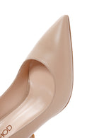 Kadın Pudra Topuklu Deri Stiletto | Derimod Kadın Pudra Topuklu Deri Stiletto | Derimod