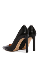 Women's Black Thin Heeled Leather Stiletto | Derimod Women's Black Thin Heeled Leather Stiletto | Derimod