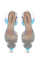 Kadın Çok Renkli Taşlı Arkası Açık İnce Topuklu Deri Ayakkabı | Derimod Kadın Çok Renkli Taşlı Arkası Açık İnce Topuklu Deri Ayakkabı | Derimod