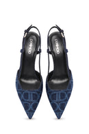 Kadın Mavi Bilekten Bantlı İnce Topuklu Stiletto | Derimod Kadın Mavi Bilekten Bantlı İnce Topuklu Stiletto | Derimod