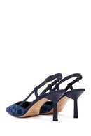 Kadın Mavi Bilekten Bantlı İnce Topuklu Stiletto | Derimod Kadın Mavi Bilekten Bantlı İnce Topuklu Stiletto | Derimod