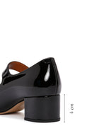 Women's Stone Buckle Patent Leather Thick Heeled Shoes | Derimod Women's Stone Buckle Patent Leather Thick Heeled Shoes | Derimod