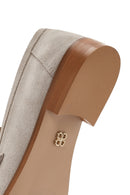 Kadın Bej Süet Deri Maskülen Loafer | Derimod Kadın Bej Süet Deri Maskülen Loafer | Derimod