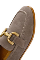 Kadın Vizon Süet Deri Maskülen Loafer | Derimod Kadın Vizon Süet Deri Maskülen Loafer | Derimod