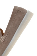 Women's Gray Suede Leather Loafer | Derimod Women's Gray Suede Leather Loafer | Derimod