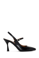 Women's Black Heeled Leather Shoes | Derimod Women's Black Heeled Leather Shoes | Derimod