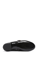 Women's Black Buckle Leather Ballerinas | Derimod Women's Black Buckle Leather Ballerinas | Derimod