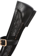 Women's Black Buckle Leather Ballerinas | Derimod Women's Black Buckle Leather Ballerinas | Derimod