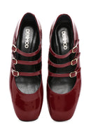 Kadın Kırmızı Deri Mary Jane Ayakkabı | Derimod Kadın Kırmızı Deri Mary Jane Ayakkabı | Derimod