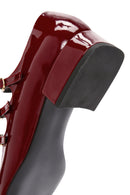 Kadın Bordo Deri Mary Jane Ayakkabı | Derimod Kadın Bordo Deri Mary Jane Ayakkabı | Derimod