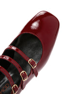 Women's Burgundy Leather Mary Jane Shoes | Derimod Women's Burgundy Leather Mary Jane Shoes | Derimod