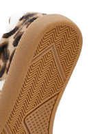 Kadın Leopar Bağcıklı Deri Sneaker | Derimod Kadın Leopar Bağcıklı Deri Sneaker | Derimod