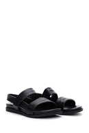 Women's Black Leather Comfort Sandals | Derimod Women's Black Leather Comfort Sandals | Derimod