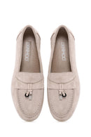 Kadın Bej Süet Deri Comfort Loafer | Derimod Kadın Bej Süet Deri Comfort Loafer | Derimod
