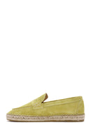 Women's Yellow Suede Leather Espadrille | Derimod Women's Yellow Suede Leather Espadrille | Derimod