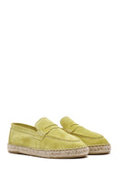 Women's Yellow Suede Leather Espadrille | Derimod Women's Yellow Suede Leather Espadrille | Derimod