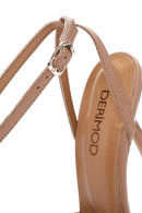 Kadın Pembe Bilekten Bantlı İnce Topuklu Deri Sandalet | Derimod Kadın Pembe Bilekten Bantlı İnce Topuklu Deri Sandalet | Derimod