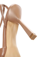 Kadın Pembe Bilekten Bantlı İnce Topuklu Deri Sandalet | Derimod Kadın Pembe Bilekten Bantlı İnce Topuklu Deri Sandalet | Derimod