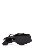 Women's Black Ankle Strap High Heel Leather Sandals | Derimod Women's Black Ankle Strap High Heel Leather Sandals | Derimod