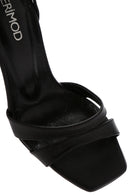 Women's Black Ankle Strap Thin Heeled Leather Sandals | Derimod Women's Black Ankle Strap Thin Heeled Leather Sandals | Derimod