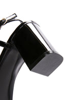 Women's Black Open-Back Heeled Leather Shoes | Derimod Women's Black Open-Back Heeled Leather Shoes | Derimod