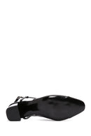 Women's Black Open-Back Heeled Leather Shoes | Derimod Women's Black Open-Back Heeled Leather Shoes | Derimod