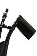 Women's Black Open-Back Heeled Leather Shoes | Derimod Women's Black Open-Back Heeled Leather Shoes | Derimod