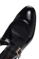 Women's Black Open Back Strappy Heels Patent Leather Stiletto | Derimod Women's Black Open Back Strappy Heels Patent Leather Stiletto | Derimod