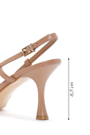 Kadın Pembe Arkası Açık Topuklu Deri Ayakkabı | Derimod Kadın Pembe Arkası Açık Topuklu Deri Ayakkabı | Derimod