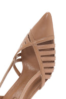 Kadın Pembe Bilekten Bantlı Arkası Açık İnce Topuklu Deri Ayakkabı | Derimod Kadın Pembe Bilekten Bantlı Arkası Açık İnce Topuklu Deri Ayakkabı | Derimod