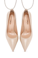 Kadın Bej Bilekten Bantlı İnce Topuklu Deri Stiletto | Derimod Kadın Bej Bilekten Bantlı İnce Topuklu Deri Stiletto | Derimod