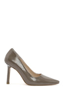 Women's Mink Thin Heels Patent Leather Stiletto | Derimod Women's Mink Thin Heels Patent Leather Stiletto | Derimod