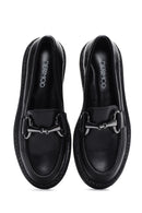 Women's Black Leather Masculine Loafer | Derimod Women's Black Leather Masculine Loafer | Derimod