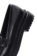 Women's Black Leather Masculine Loafer | Derimod Women's Black Leather Masculine Loafer | Derimod