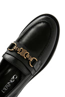 Women's Black Buckle Detailed Leather Masculine Loafer | Derimod Women's Black Buckle Detailed Leather Masculine Loafer | Derimod