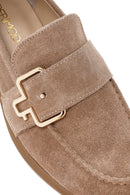 Women's Mink Suede Leather Loafer | Derimod Women's Mink Suede Leather Loafer | Derimod