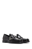 Kadın Siyah Rugan Deri Maskülen Loafer | Derimod Kadın Siyah Rugan Deri Maskülen Loafer | Derimod
